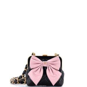 Chanel Bow Frame Clutch With Chain #243947C36B